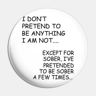 Sober B/W Pin