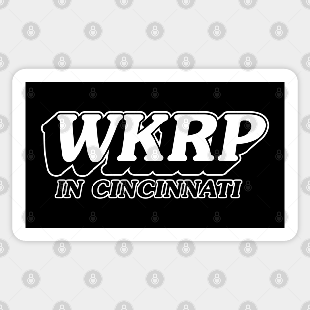 WKRP in Cincinnati (white) - Wkrp - Sticker