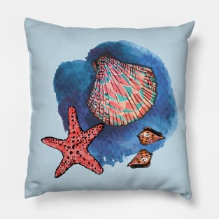 Seashells and starfish Pillow