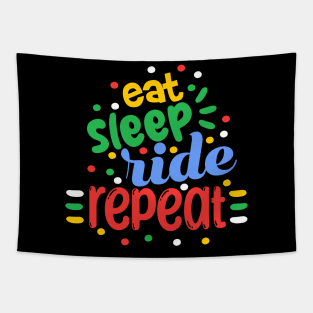 Eat Sleep Ride Repeat Tapestry