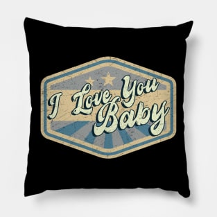 vintage i love you baby Pillow