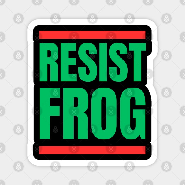 Resist-Frog Magnet by Creatifly Graphic Tees