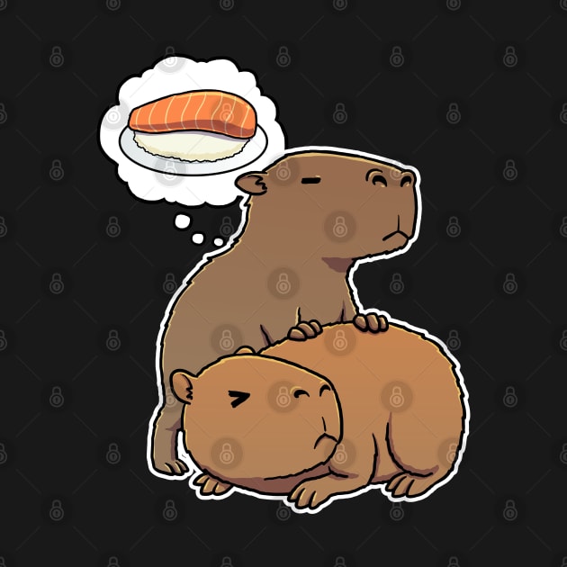 Capybara hungry for Sashimi by capydays