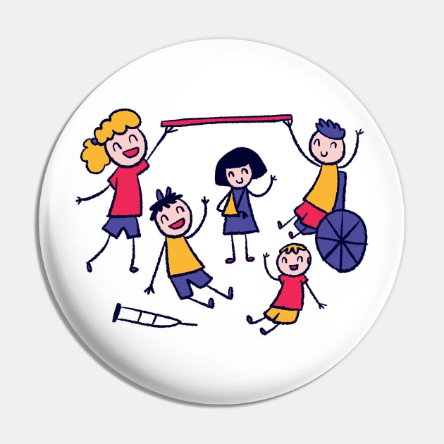 Kids Together Doodle Pin by Shalini Kaushal