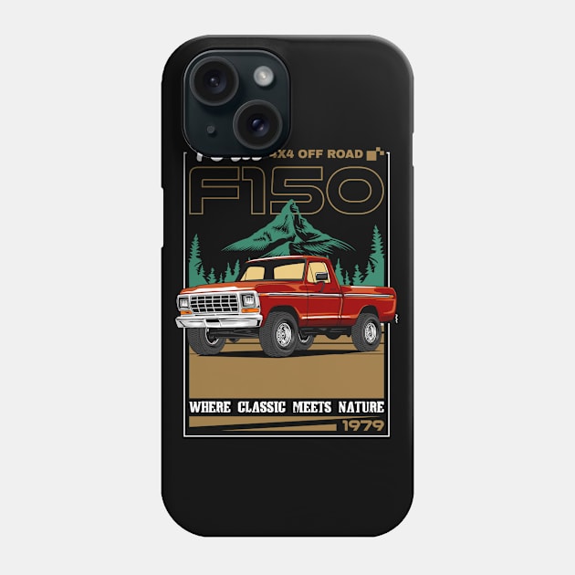 Retro F150 Pickup Car Phone Case by milatees