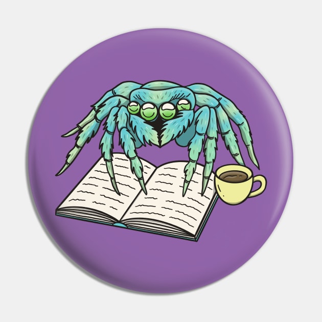 Cute Jumping Spider Pin by Tamara Lance