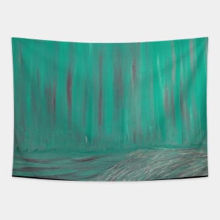 Forest, Abstract Colorful Unique Original Zen Contemporary Art Tapestry