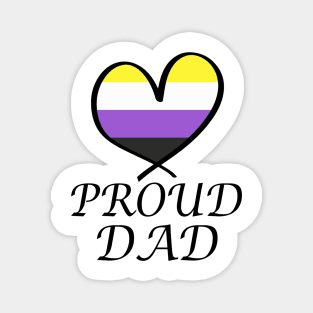 Proud Dad LGBT Gay Pride Month Nonbinary Flag Magnet