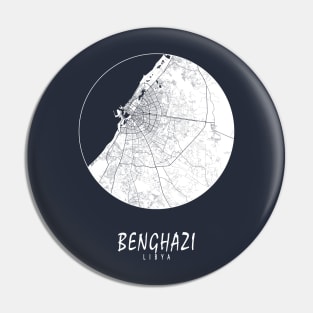 Benghazi, Cyrenaica, Libya City Map - Full Moon Pin