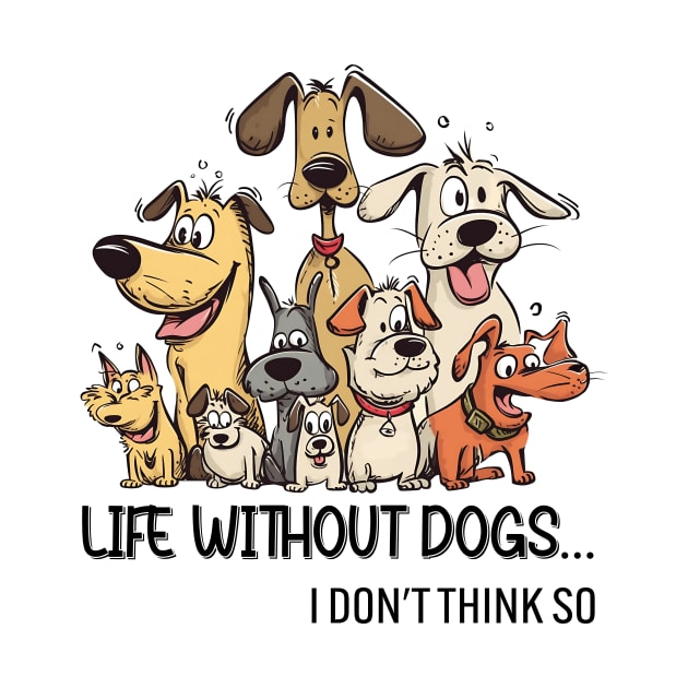 Life Without Dogs I Dont Think So Funny Dogs Lover by Zaaa Amut Amut Indonesia Zaaaa