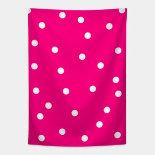 Polka Dots | Polka Dot Pink and White | Artistic Design Tapestry