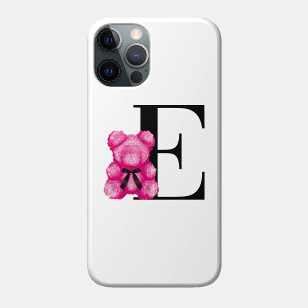 Monogram Teddy Bear E - E - Phone Case