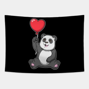 Panda with Heart Air balloon Tapestry