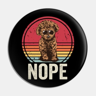 Nope Funny Cavapoo With Sunglasses Pin