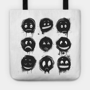 gloomy emoticons Tote