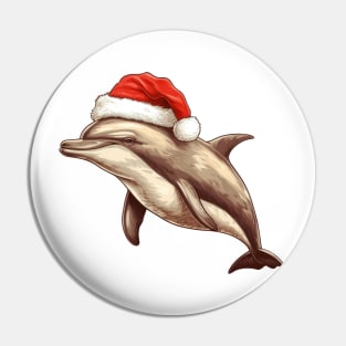 Santa Dolphin Pin