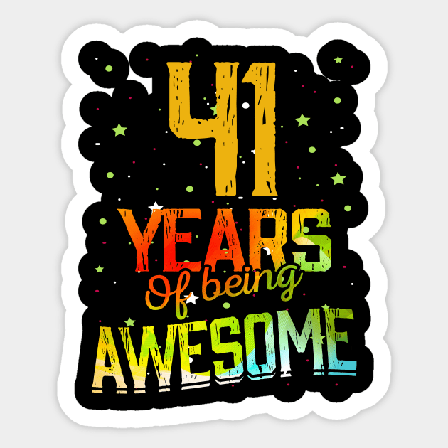 41 Years Of Being Awesome Gifts 41th Anniversary Gift Vintage