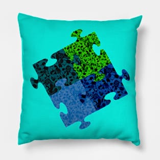 Pickleball Camouflage Puzzle pieces, by Pickleball ARTwear Pillow