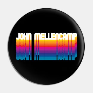 Retro Mellencamp Proud Personalized Name Gift Retro Rainbow Style Pin