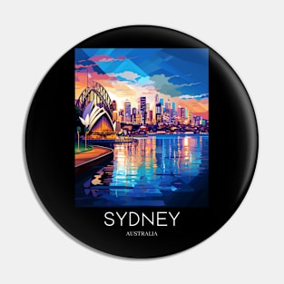 A Pop Art Travel Print of Sydney - Australia Pin