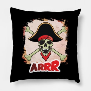 'Crossbones and Skull Arr Pirate' Awesome Pirate Gift Pillow