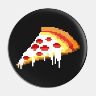 Retro 8 bit pizza slice Pin