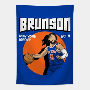 Jalen Brunson Comic Style Tapestry