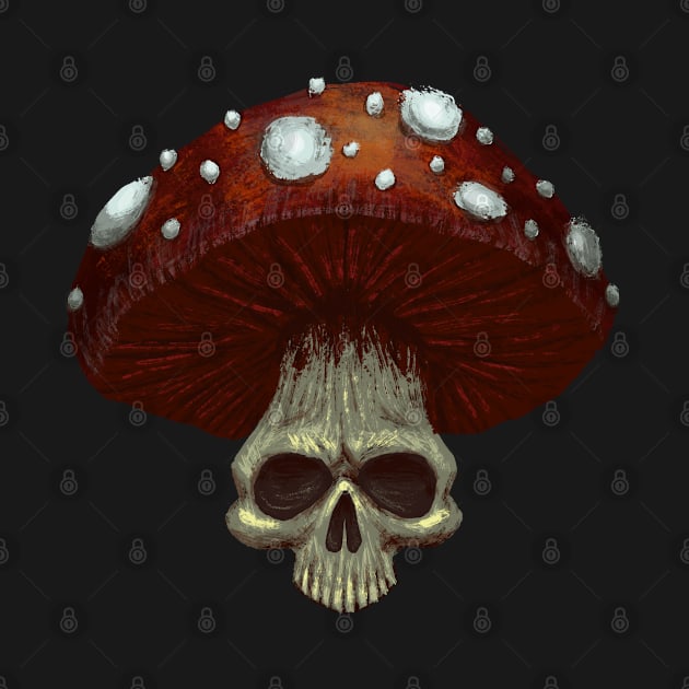 Skull Mushroom by braincase