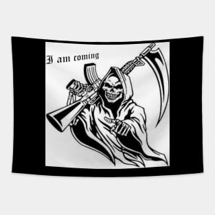 A ghost with gun [i am cuming] Tapestry