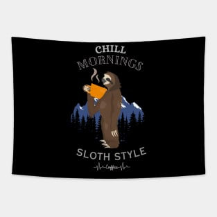 Chill Morning  Sloth Style Tapestry