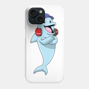 Dolphin at Listen to Music Phone Case