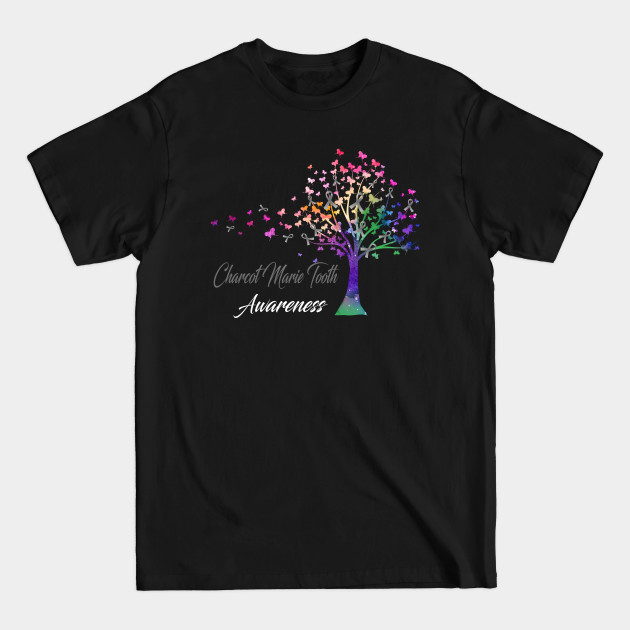 Discover Tree Ribbons Charcot Marie Tooth Awareness Support Charcot Marie Tooth Warrior Gifts - Charcot Marie Tooth Awareness - T-Shirt