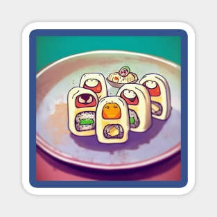 Kawaii Anime Sushi Magnet