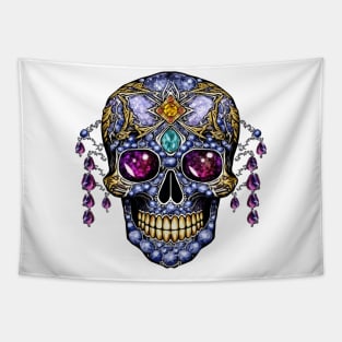 Bejeweled Skull #4 Tapestry