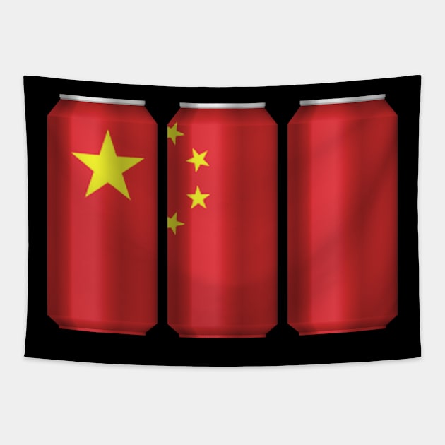 China Patriotic Beer Cans - China sports team Tapestry by MerchByThisGuy