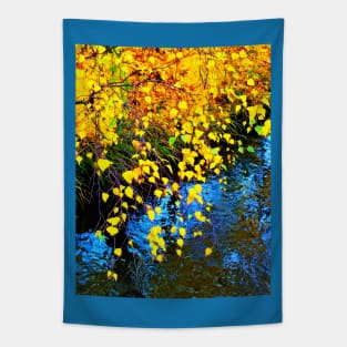 Golden Tree, Blue River Tapestry
