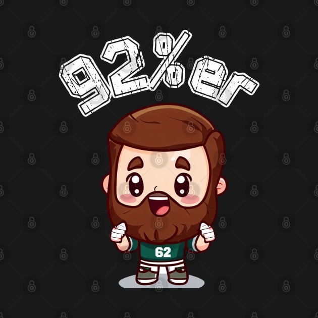 Jason Kelce 92%er New Heights Kawaii by Curious Sausage