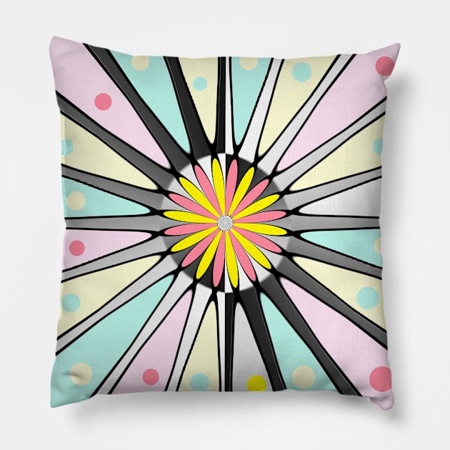 Happy geometric design Pillow by Gaspar Avila