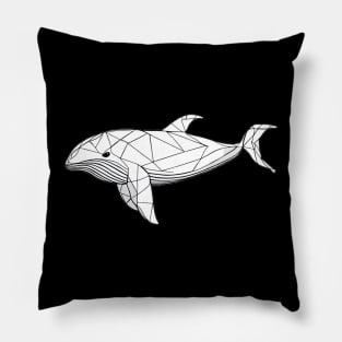 Geometric Whale Pillow