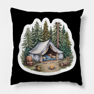 Woodland Camp: Serene Sanctuary Pillow