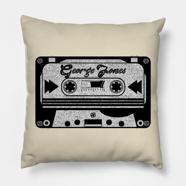 george jones cassette Pillow by LDR PROJECT