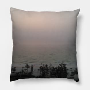 Cozy evening on the sea Pillow