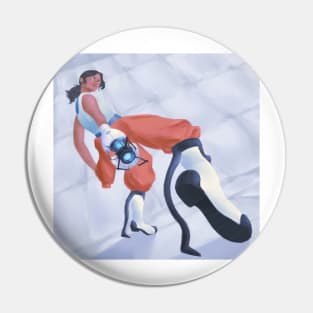 Chell - Blue Variant Pin