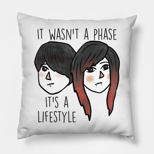 It wasn’t a phase, it’s a lifestyle Pillow by Amyologist Draws