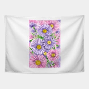 Pink and purple flowers Tapestry