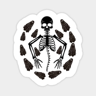 All Hallows Eve Skeleton Magnet