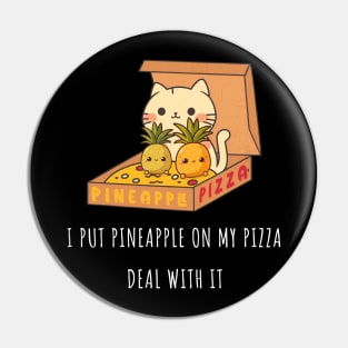 Funny Pineapple Pizza Kawaii Pin