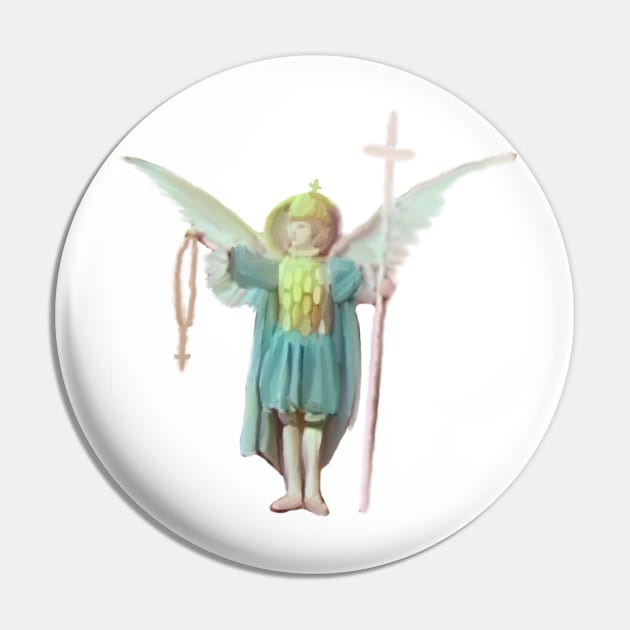 Saint Michael the Archangel Pin by HappyRandomArt