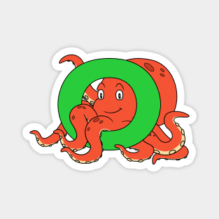 Letter O with Octopus Magnet