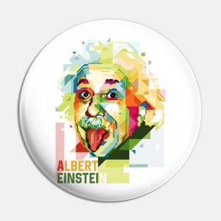 Albert Einstein POP ART Pin